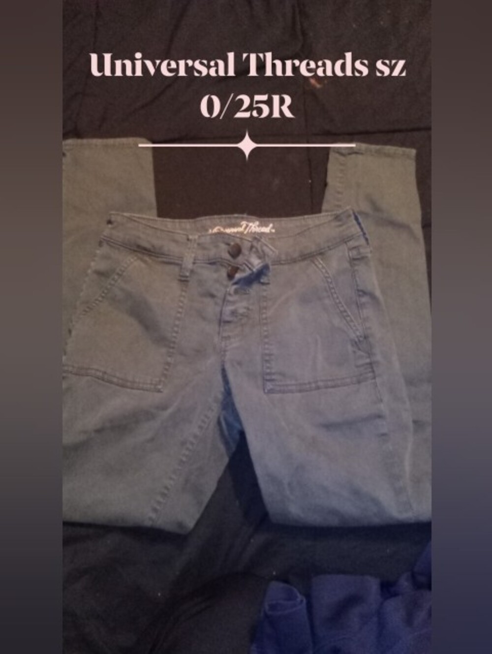 Men's Casual Utility Jeans in Slate Gray